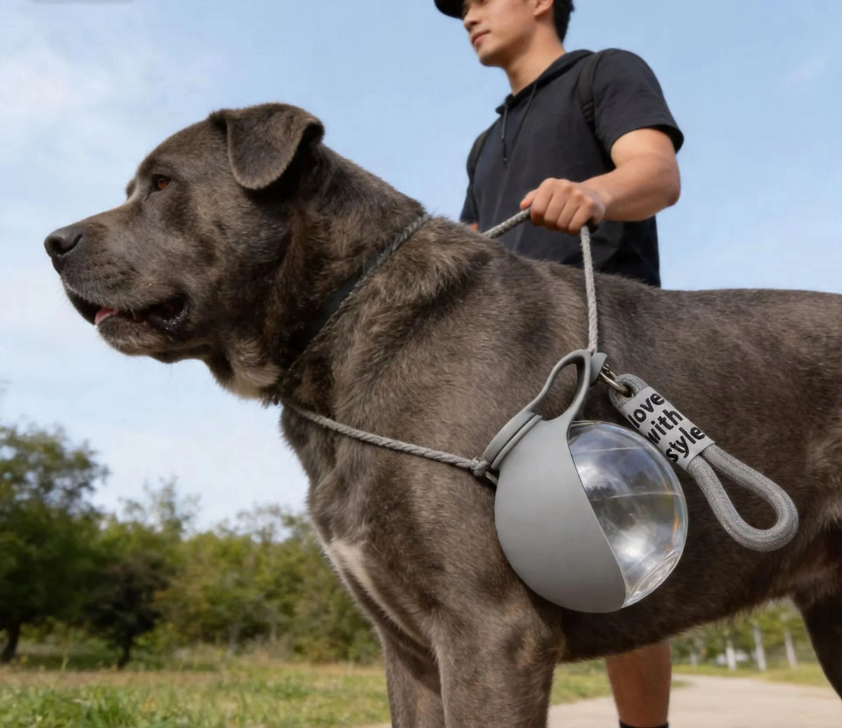 Moku HydroPaw – Botella de Agua Portátil para Perros | Bebedero Antiderrames para Paseos 🐶💧
