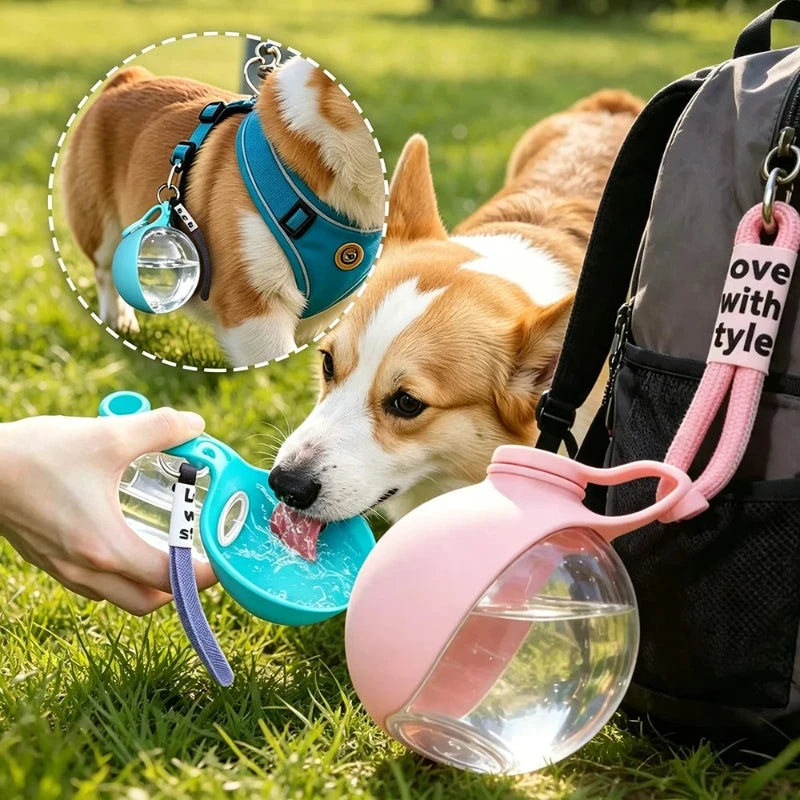 Moku HydroPaw – Botella de Agua Portátil para Perros | Bebedero Antiderrames para Paseos 🐶💧