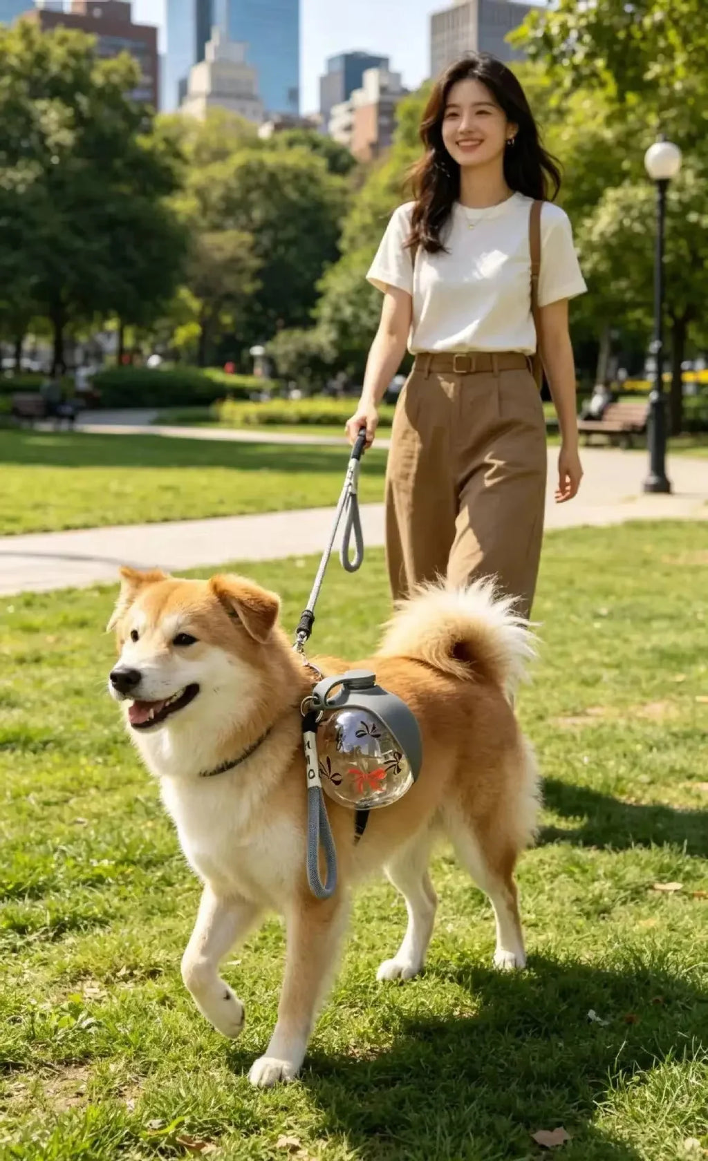 Moku HydroPaw – Botella de Agua Portátil para Perros | Bebedero Antiderrames para Paseos 🐶💧