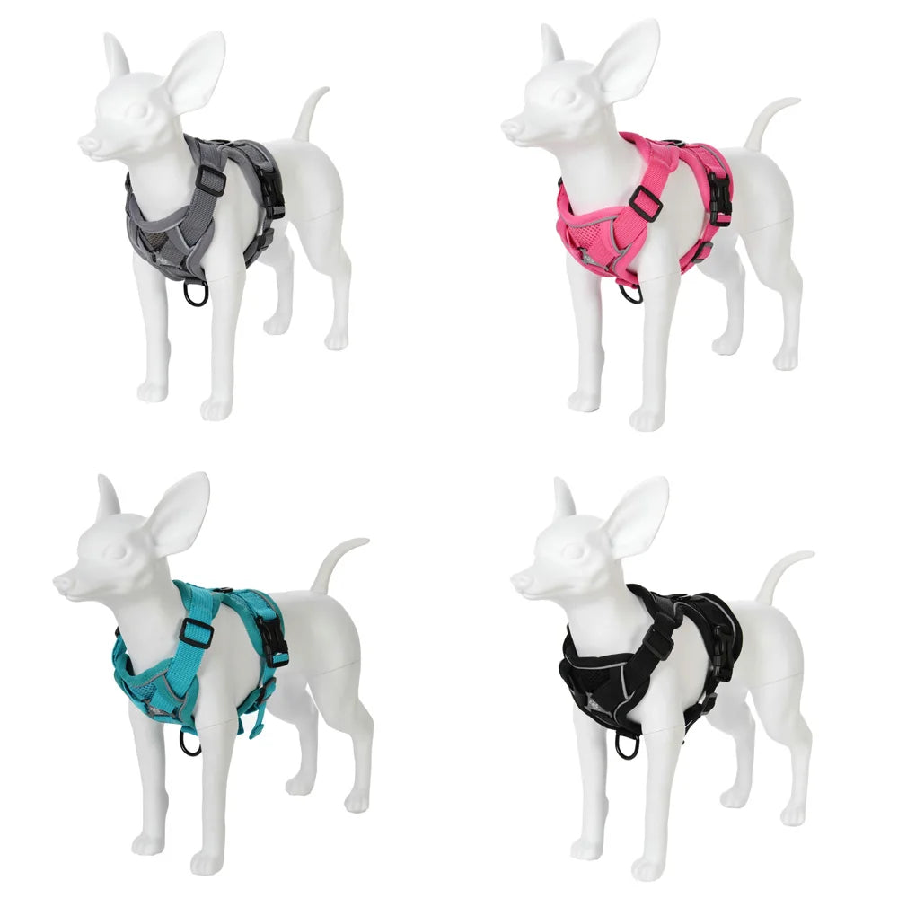 Dog Harness Leash Set For Small Medium Dogs Cat Hiking Adjustable Puppy Leash Reflective Harness Vest Chihuahua Pug Pet Supplies