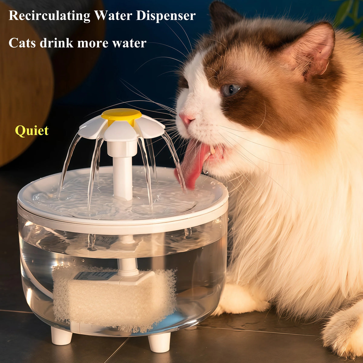 USB Electric Mute 1.2L Pet Water Fountain Automatic Cat Drink Bowl Filter Pet Drinking Dispenser Drinker For Cats Water Filter