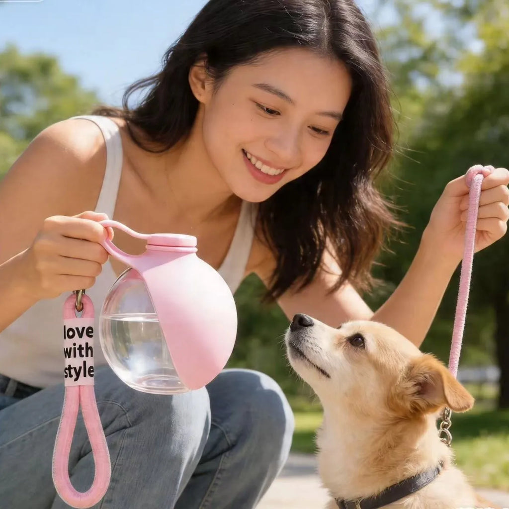 Moku HydroPaw – Botella de Agua Portátil para Perros | Bebedero Antiderrames para Paseos 🐶💧
