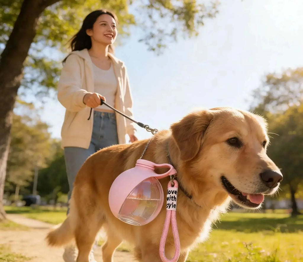 Moku HydroPaw – Botella de Agua Portátil para Perros | Bebedero Antiderrames para Paseos 🐶💧