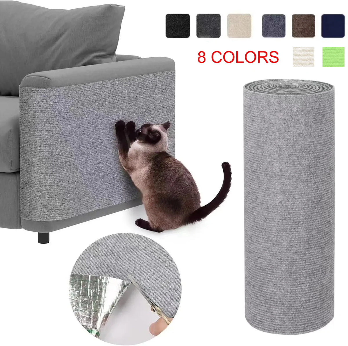 🐱 Moku Scratch – Protector Adhesivo Antirrasguños para Gatos | Protege tus Muebles y Paredes 🐱✨